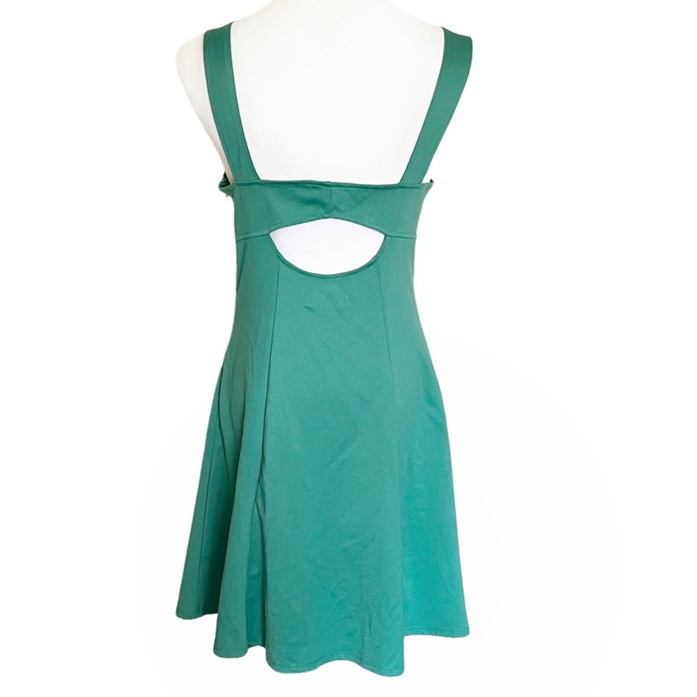 Skater Emerald Green Fit & Flare Cut Out  Sleeveless Green Flirty JustFa… - Picture 3 of 13